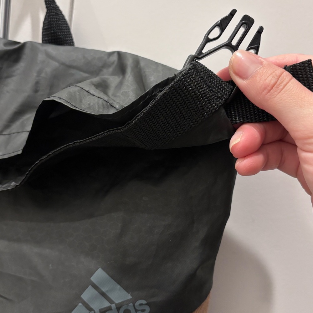 Adidas Rectangular Fold-Over Black / Tan Backpack… - image 4